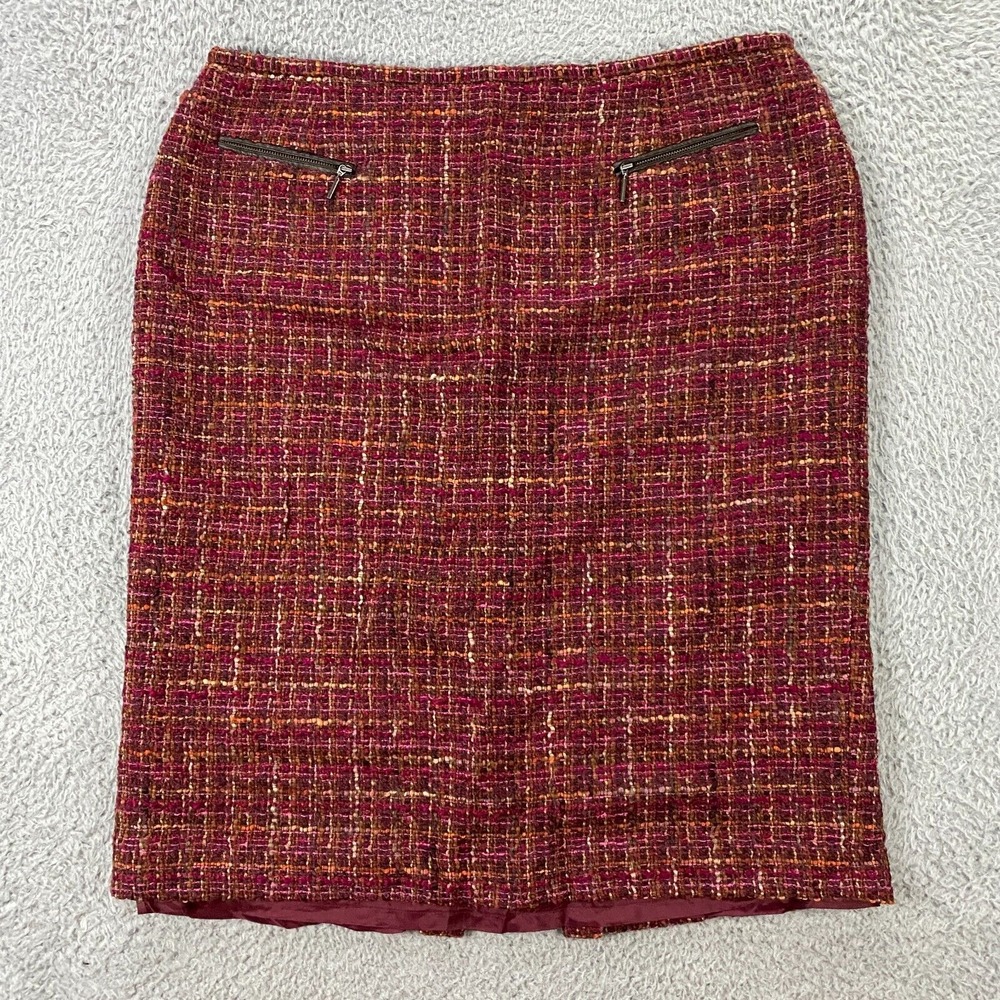 Lafayette 148 Skirt Women size 16 Tweed Wool Cotton Professional Office‎ Career